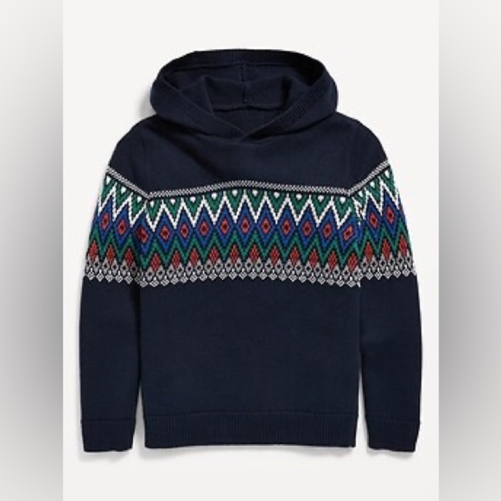 Old Navy boys Navy Geometric Sweater